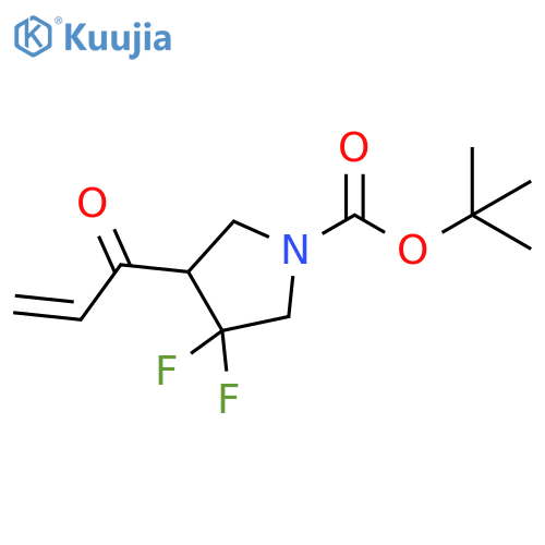 1-Pyrrolidinecarboxylic acid, 3,3-difluoro-4-(1-oxo-2-propen-1-yl)-, 1,1-dimethylethyl ester structure