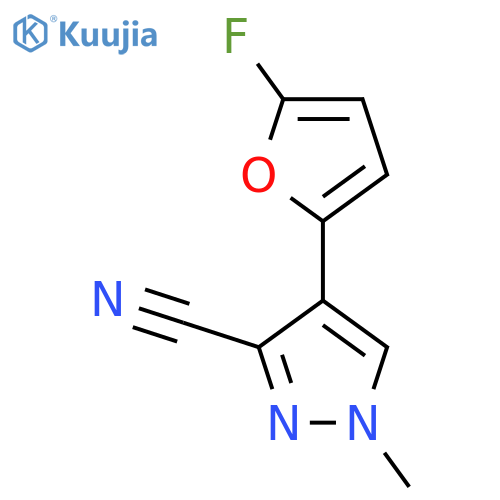 4-(5-fluorofuran-2-yl)-1-methyl-1H-pyrazole-3-carbonitrile structure
