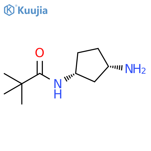 Propanamide, N-[(1R,3S)-3-aminocyclopentyl]-2,2-dimethyl-, rel- structure