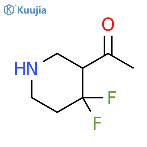 Ethanone, 1-(4,4-difluoro-3-piperidinyl)- structure