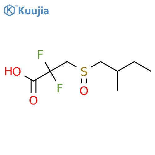 2,2-Difluoro-3-(2-methylbutylsulfinyl)propanoic acid structure