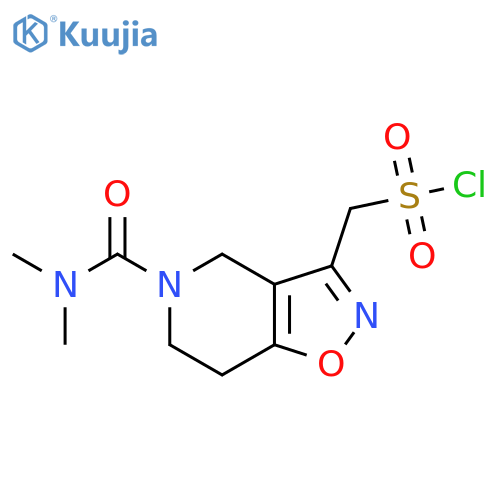 5-(dimethylcarbamoyl)-4H,5H,6H,7H-1,2oxazolo4,5-cpyridin-3-ylmethanesulfonyl chloride structure