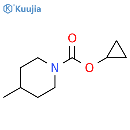 1-Piperidinecarboxylic acid, 4-methyl-, cyclopropyl ester structure