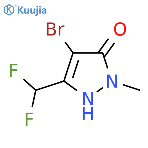 4-bromo-3-(difluoromethyl)-1-methyl-1H-pyrazol-5-ol structure