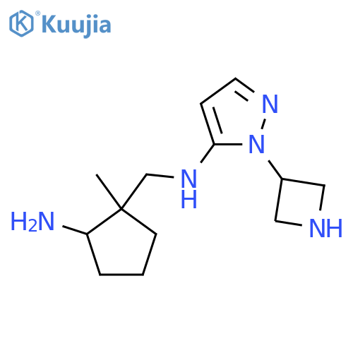 N-(2-amino-1-methylcyclopentyl)methyl-1-(azetidin-3-yl)-1H-pyrazol-5-amine structure
