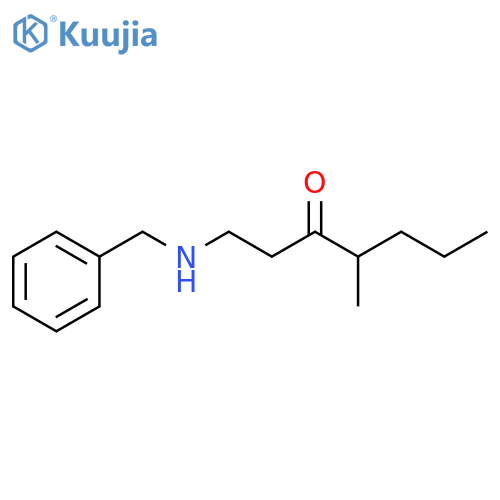 3-Heptanone, 4-methyl-1-[(phenylmethyl)amino]- structure
