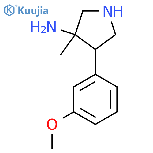 4-(3-Methoxyphenyl)-3-methylpyrrolidin-3-amine structure