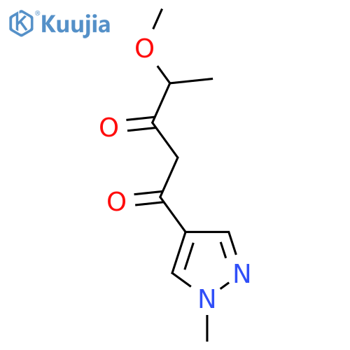 4-methoxy-1-(1-methyl-1H-pyrazol-4-yl)pentane-1,3-dione structure
