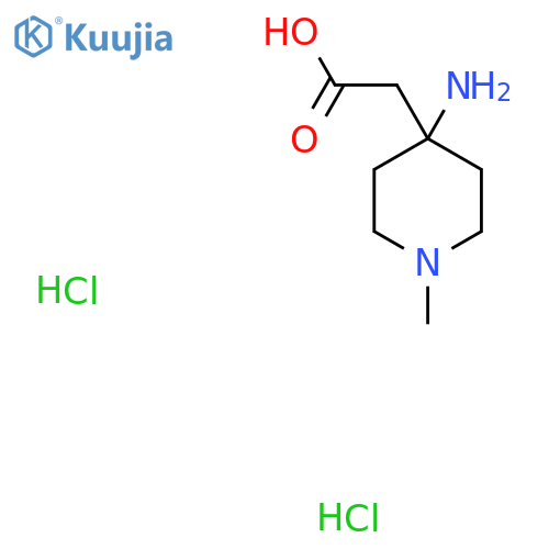 2-(4-Amino-1-methylpiperidin-4-yl)acetic acid dihydrochloride structure
