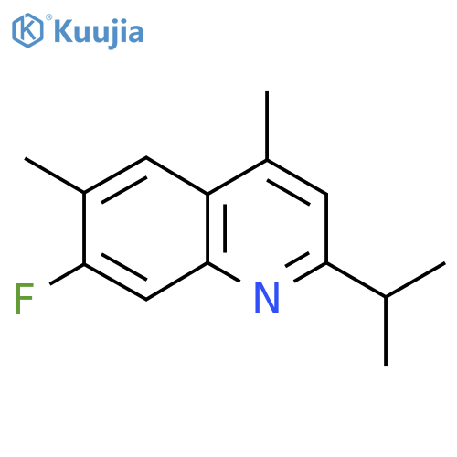 7-Fluoro-4,6-dimethyl-2-propan-2-ylquinoline structure