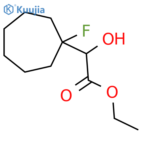 Ethyl 2-(1-fluorocycloheptyl)-2-hydroxyacetate structure