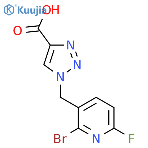 1-(2-bromo-6-fluoropyridin-3-yl)methyl-1H-1,2,3-triazole-4-carboxylic acid structure