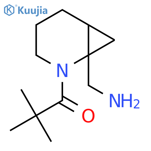 1-[1-(Aminomethyl)-2-azabicyclo[4.1.0]heptan-2-yl]-2,2-dimethylpropan-1-one structure