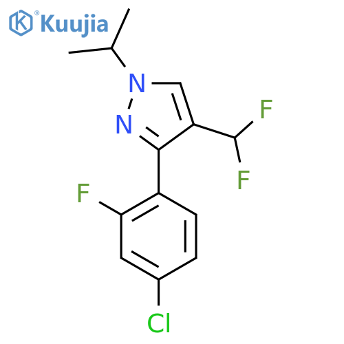 3-(4-chloro-2-fluorophenyl)-4-(difluoromethyl)-1-(propan-2-yl)-1H-pyrazole structure