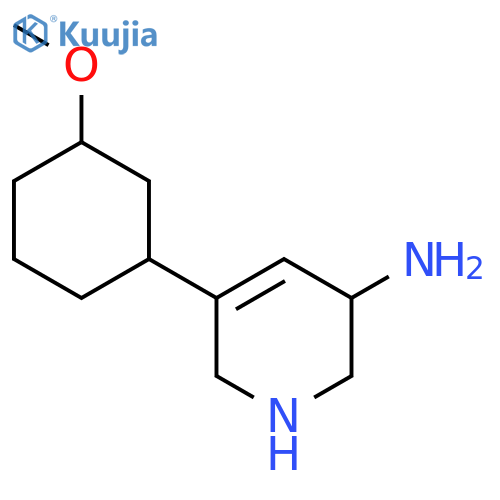 5-(3-Methoxycyclohexyl)-1,2,3,6-tetrahydropyridin-3-amine structure