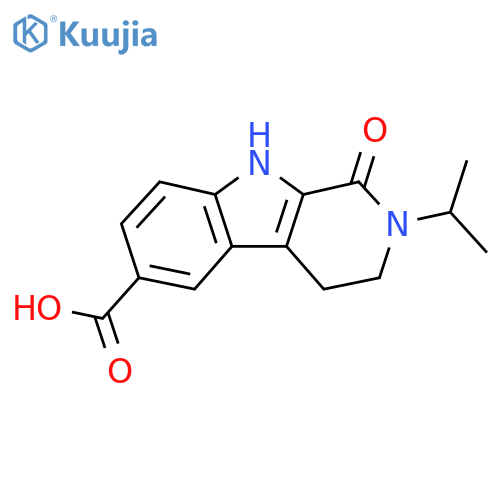 1-oxo-2-(propan-2-yl)-1H,2H,3H,4H,9H-pyrido[3,4-b]indole-6-carboxylic acid structure