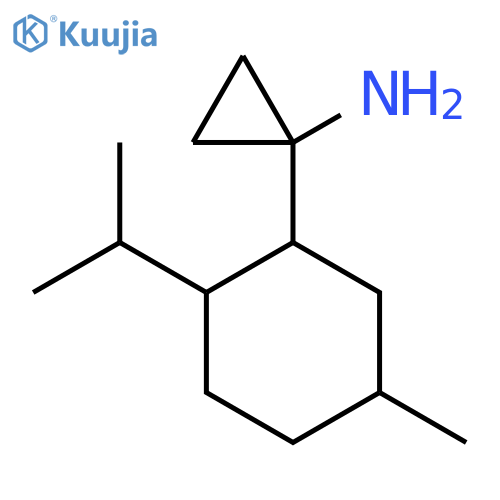 1-5-methyl-2-(propan-2-yl)cyclohexylcyclopropan-1-amine structure