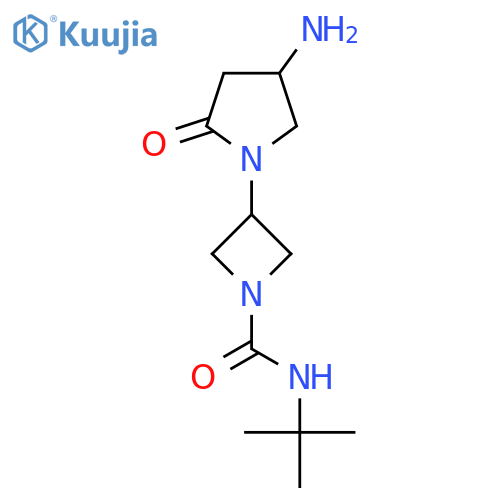 3-(4-amino-2-oxopyrrolidin-1-yl)-N-tert-butylazetidine-1-carboxamide structure