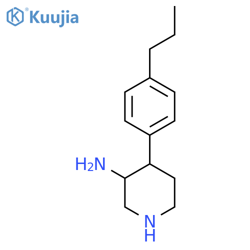 4-(4-Propylphenyl)piperidin-3-amine structure