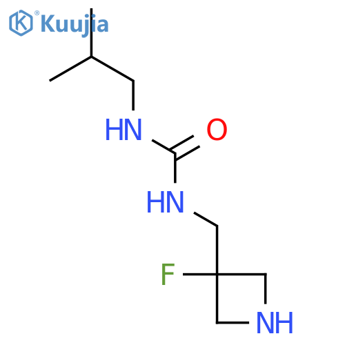1-(3-fluoroazetidin-3-yl)methyl-3-(2-methylpropyl)urea structure