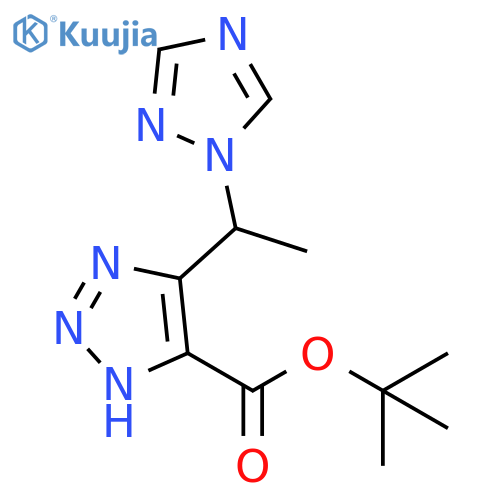 1H-1,2,3-Triazole-5-carboxylic acid, 4-[1-(1H-1,2,4-triazol-1-yl)ethyl]-, 1,1-dimethylethyl ester structure