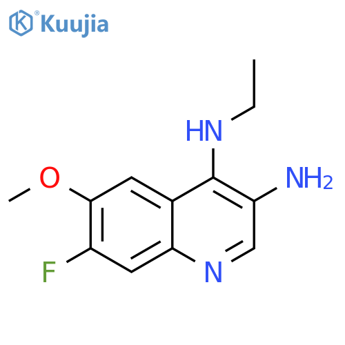3,4-Quinolinediamine, N4-ethyl-7-fluoro-6-methoxy- structure