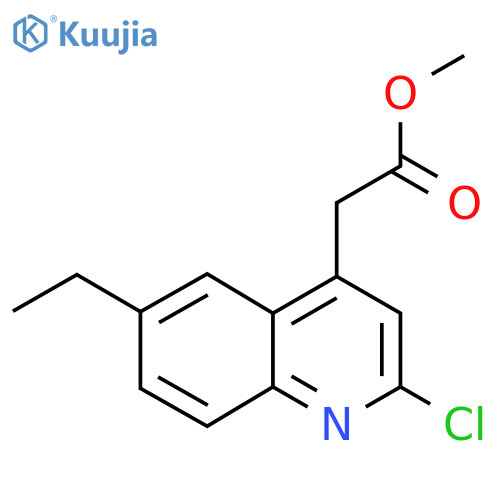 Methyl 2-(2-chloro-6-ethylquinolin-4-yl)acetate structure
