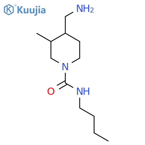 4-(aminomethyl)-N-butyl-3-methylpiperidine-1-carboxamide structure