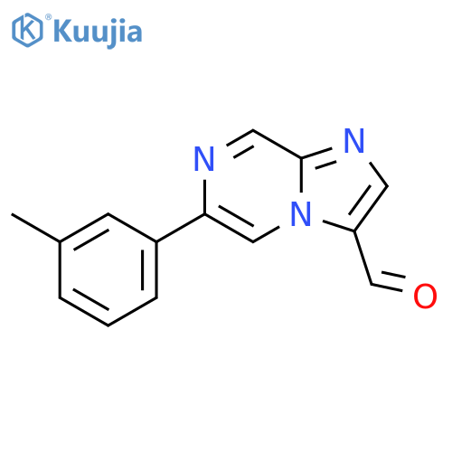 Imidazo[1,2-a]pyrazine-3-carboxaldehyde, 6-(3-methylphenyl)- structure