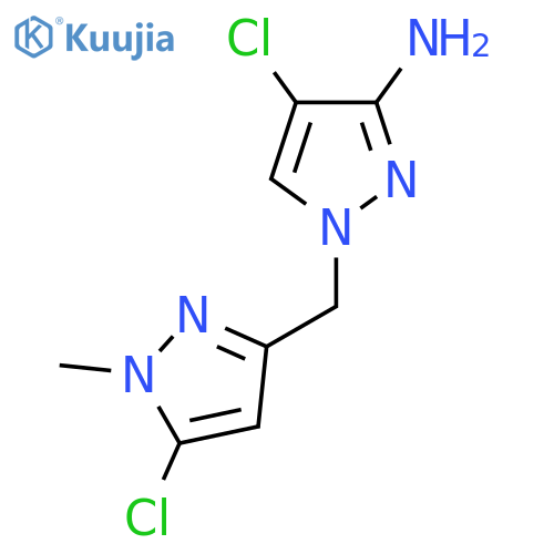 4-chloro-1-(5-chloro-1-methyl-1H-pyrazol-3-yl)methyl-1H-pyrazol-3-amine structure