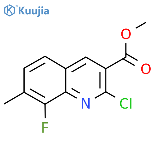 Methyl 2-chloro-8-fluoro-7-methylquinoline-3-carboxylate structure