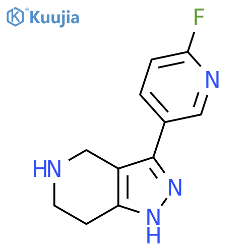 2H-Pyrazolo[4,3-c]pyridine, 3-(6-fluoro-3-pyridinyl)-4,5,6,7-tetrahydro- structure