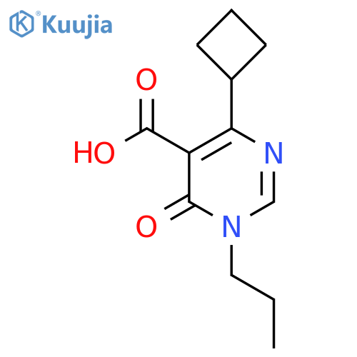 4-cyclobutyl-6-oxo-1-propyl-1,6-dihydropyrimidine-5-carboxylic acid structure