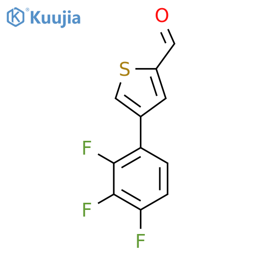 4-(2,3,4-Trifluorophenyl)thiophene-2-carbaldehyde structure