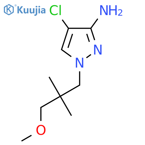 4-chloro-1-(3-methoxy-2,2-dimethylpropyl)-1H-pyrazol-3-amine structure