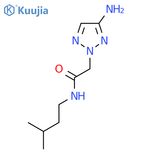 2-(4-amino-2H-1,2,3-triazol-2-yl)-N-(3-methylbutyl)acetamide structure