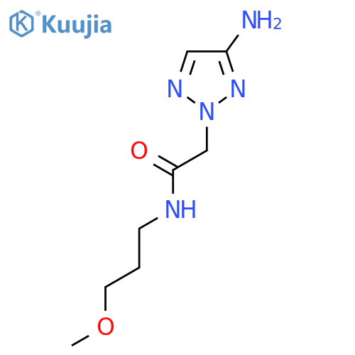 2-(4-amino-2H-1,2,3-triazol-2-yl)-N-(3-methoxypropyl)acetamide structure