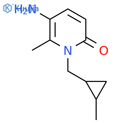 5-amino-6-methyl-1-(2-methylcyclopropyl)methyl-1,2-dihydropyridin-2-one structure