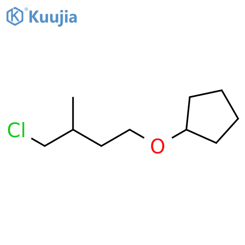 Cyclopentane, (4-chloro-3-methylbutoxy)- structure