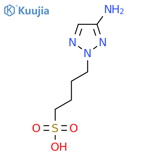 4-(4-amino-2H-1,2,3-triazol-2-yl)butane-1-sulfonic acid structure