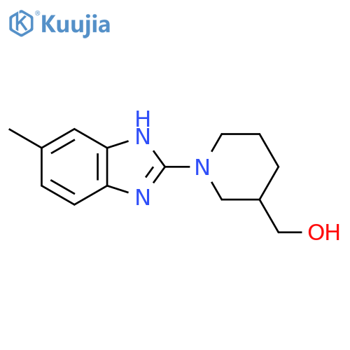 1-(6-methyl-1H-1,3-benzodiazol-2-yl)piperidin-3-ylmethanol structure