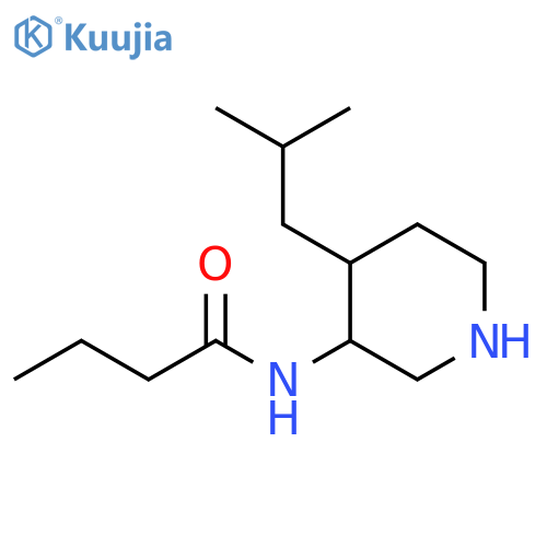 Butanamide, N-[4-(2-methylpropyl)-3-piperidinyl]- structure