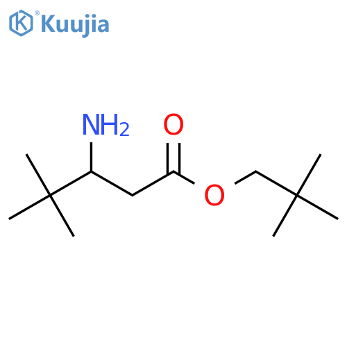 2,2-Dimethylpropyl 3-amino-4,4-dimethylpentanoate structure