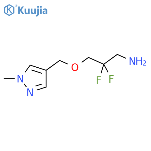 2,2-difluoro-3-[(1-methyl-1H-pyrazol-4-yl)methoxy]propan-1-amine structure