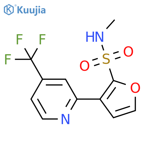 N-methyl-3-[4-(trifluoromethyl)pyridin-2-yl]furan-2-sulfonamide structure
