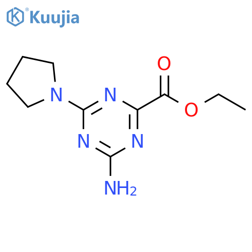Ethyl 4-amino-6-(pyrrolidin-1-yl)-1,3,5-triazine-2-carboxylate structure
