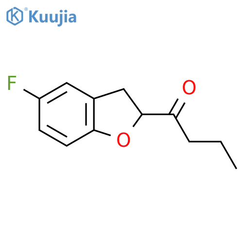 1-(5-Fluoro-2,3-dihydro-1-benzofuran-2-yl)butan-1-one structure
