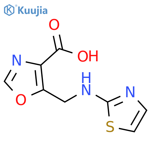 4-Oxazolecarboxylic acid, 5-[(2-thiazolylamino)methyl]- structure