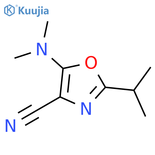 4-Oxazolecarbonitrile, 5-(dimethylamino)-2-(1-methylethyl)- structure