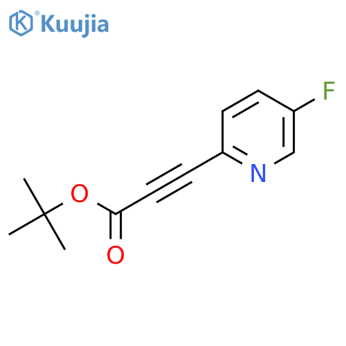 2-Propynoic acid, 3-(5-fluoro-2-pyridinyl)-, 1,1-dimethylethyl ester structure